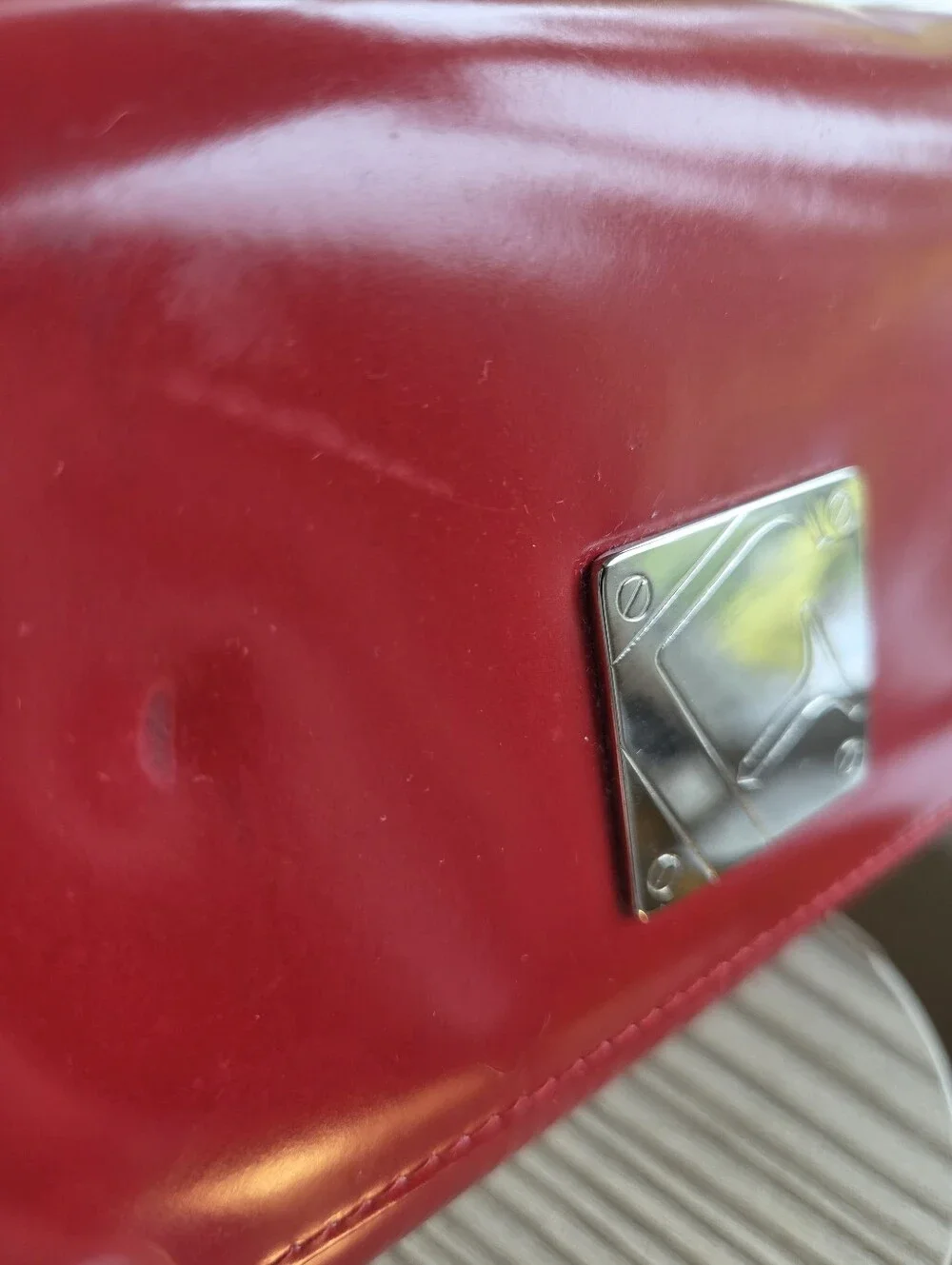 furla red leather continental wallet clutch made in italy snap closure
